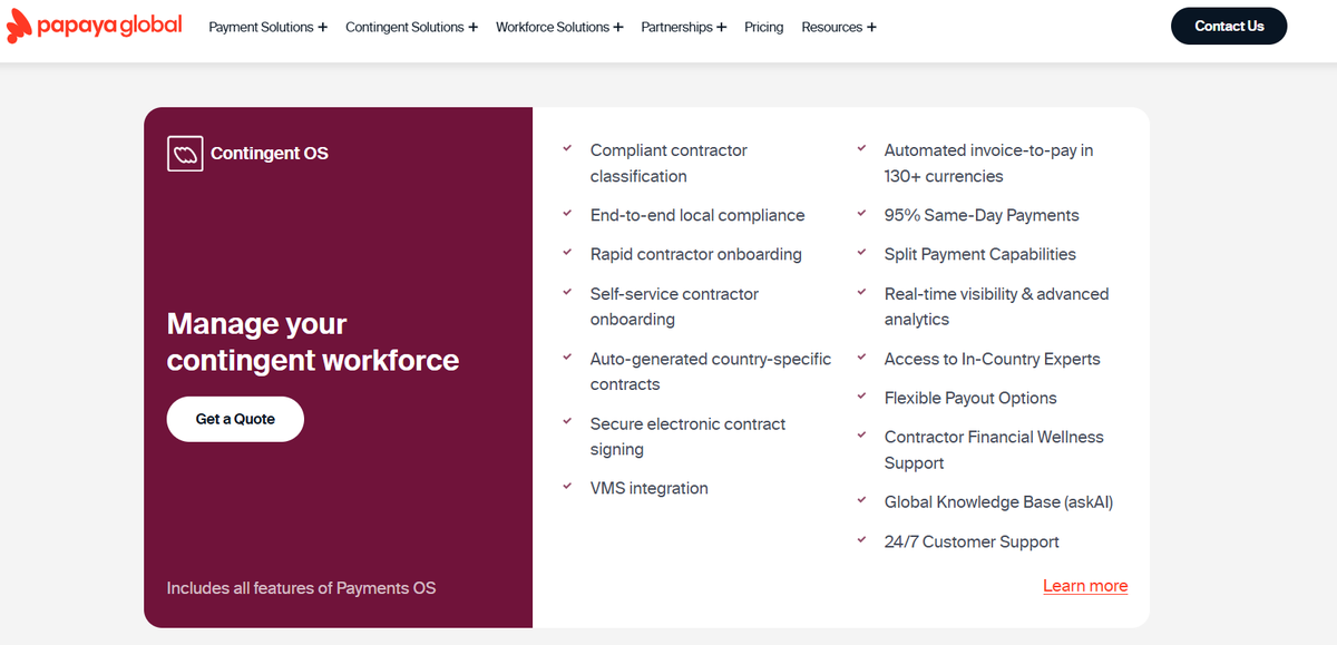 Contingent OS unifies classification, onboarding, and global payment for every worker type