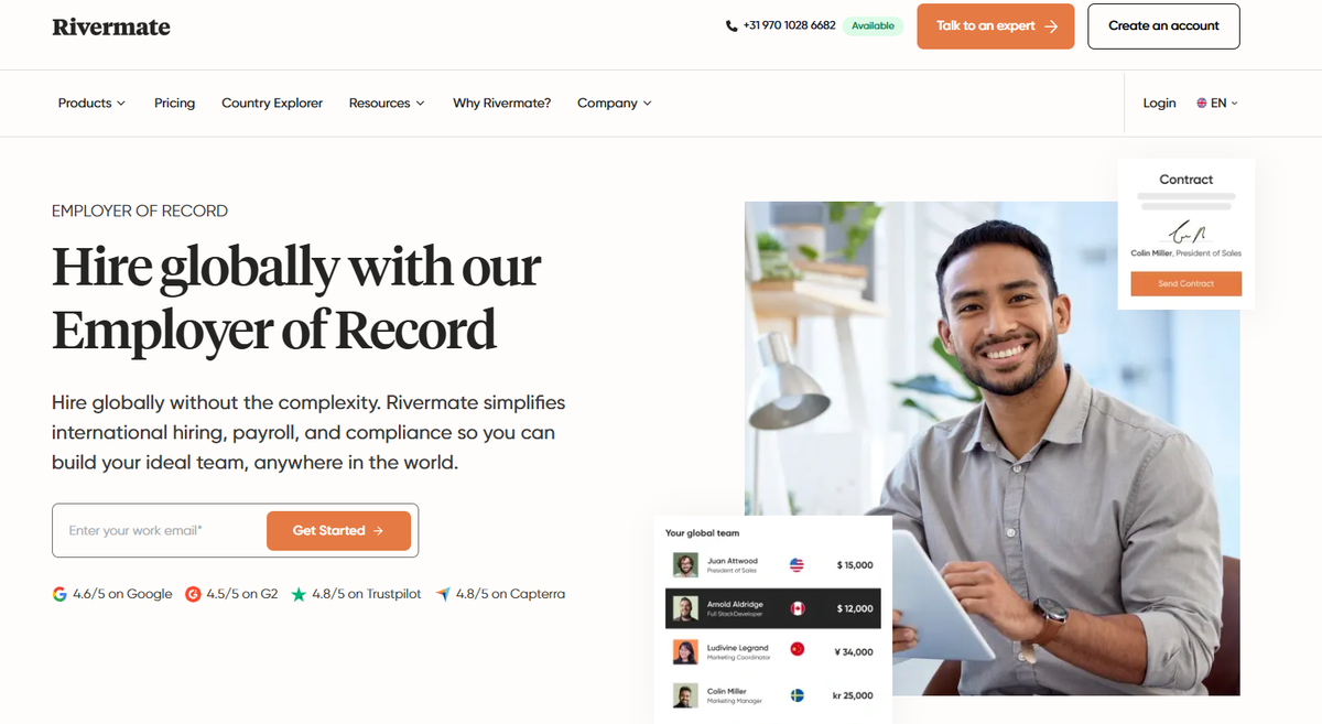 Rivermate’s Employer of Record solution