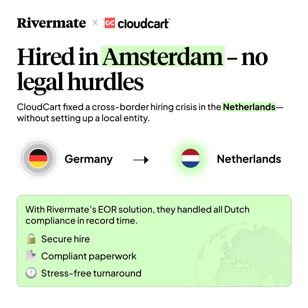 Soporte legal y de cumplimiento de Rivermate - Caso Cloudcart