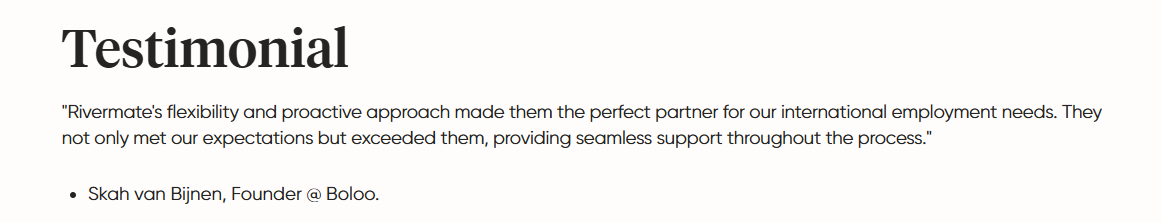 Boloo client testimonial