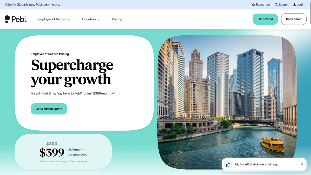 Precio de EOR de Velocity Global