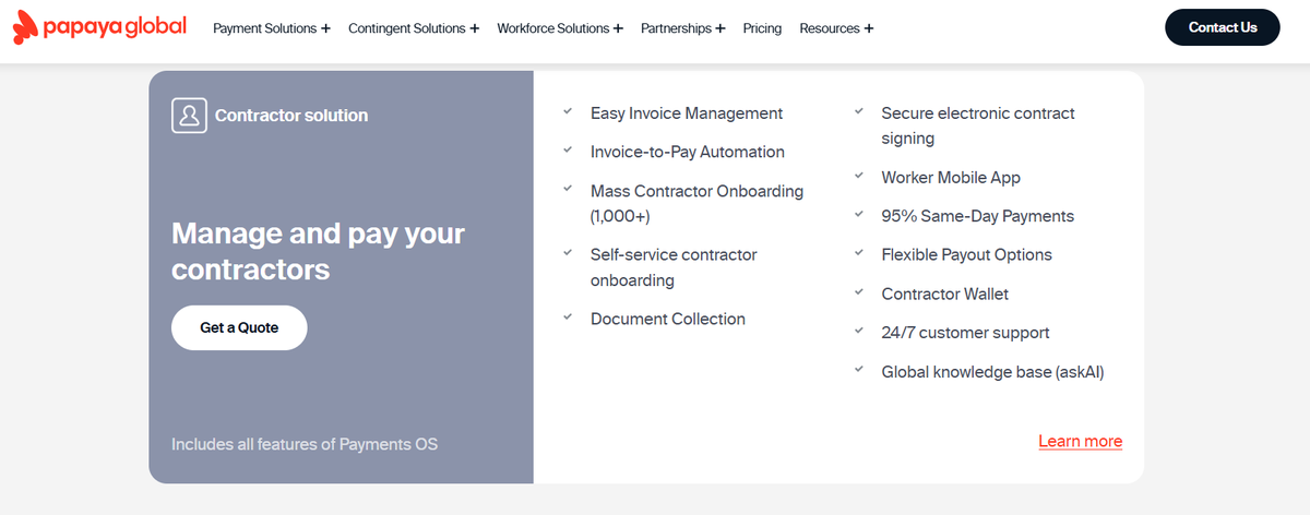 Manage and pay contractors with Papaya Global