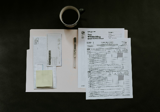 Visual representation of tax filing forms